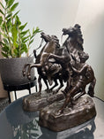 Load image into Gallery viewer, A fine pair of late 19th century bronze Marley Horses, after Guillame Cousteau (1677-1746)
